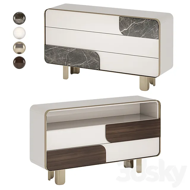 Turri SOUL Chest Of Drawers 3D Model