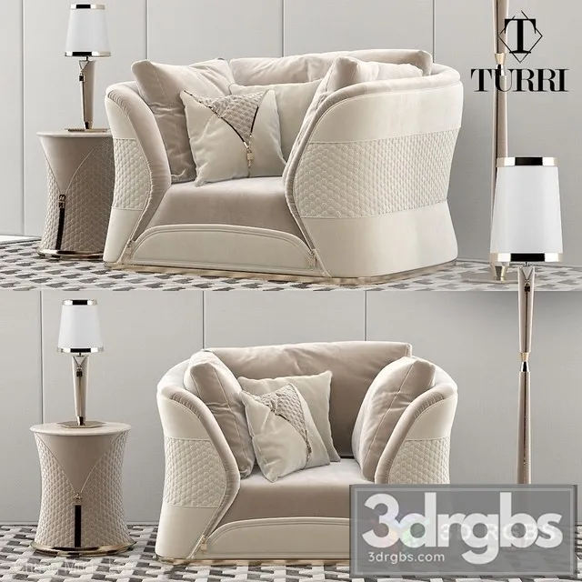 Turri Vogue Armchair 3D Model Free
