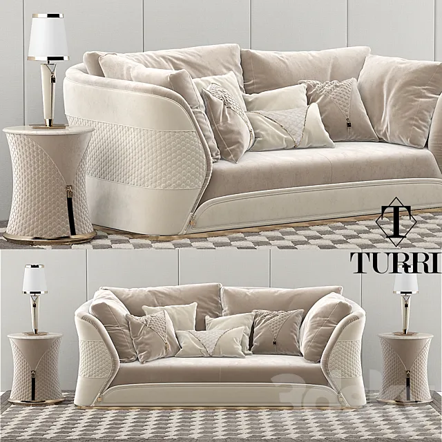 Turri Vogue sofa set 3DModel