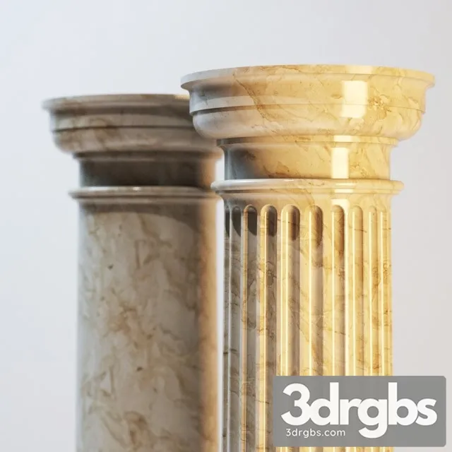 Tuscan columns 3D Model Free
