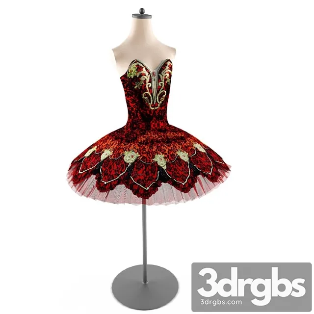 Tutu For Ballet Tsarmen Carmen 2 3D Model Free