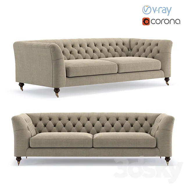 Tuxedo sofa 3D Model