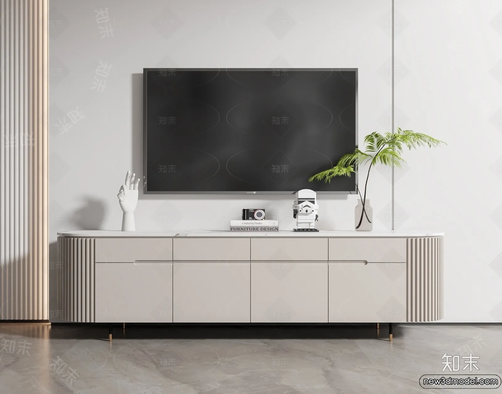TV Cabinet 3D Models - 3D Furniture for Interior Design - 007