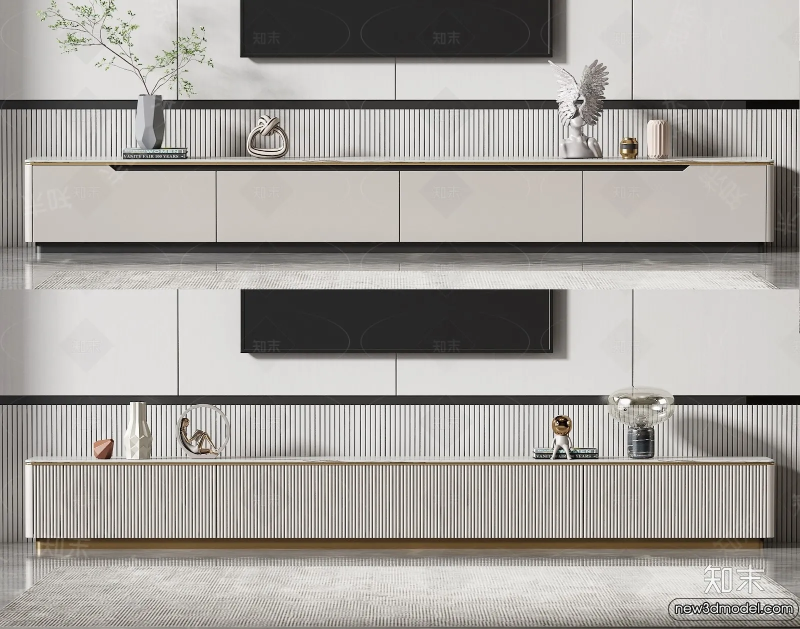 TV Cabinet 3D Models - 3D Furniture for Interior Design - 010