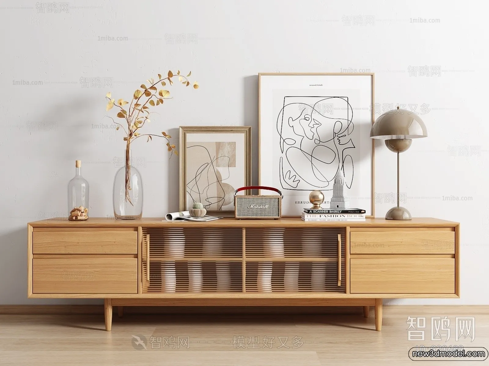 TV Cabinet 3D Models - 3D Furniture for Interior Design - 011