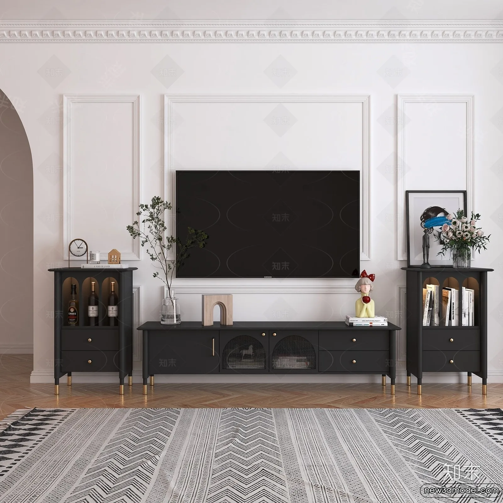 TV Cabinet 3D Models - 3D Furniture for Interior Design - 012