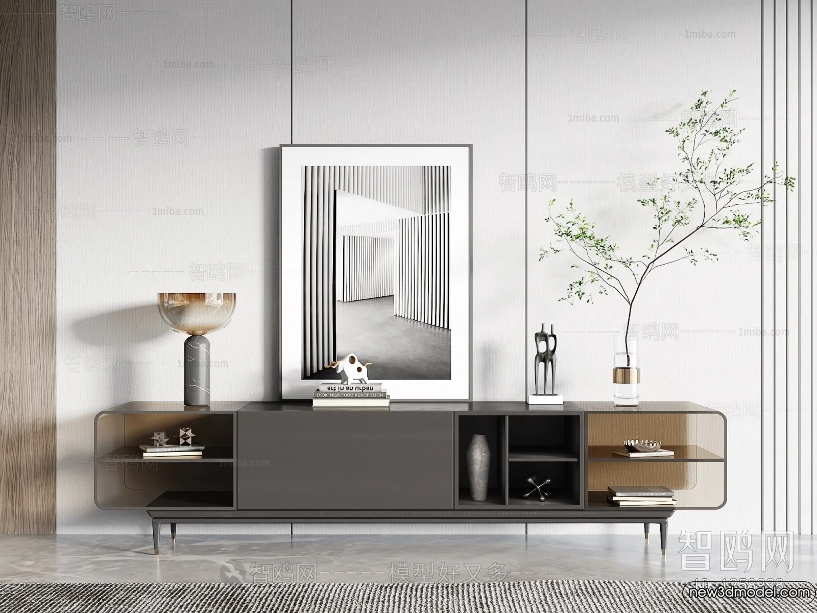 TV Cabinet 3D Models - 3D Furniture for Interior Design - 016