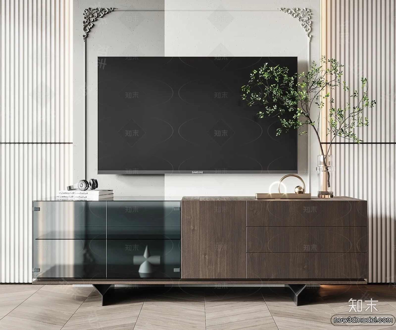 TV Cabinet 3D Models - 3D Furniture for Interior Design - 017