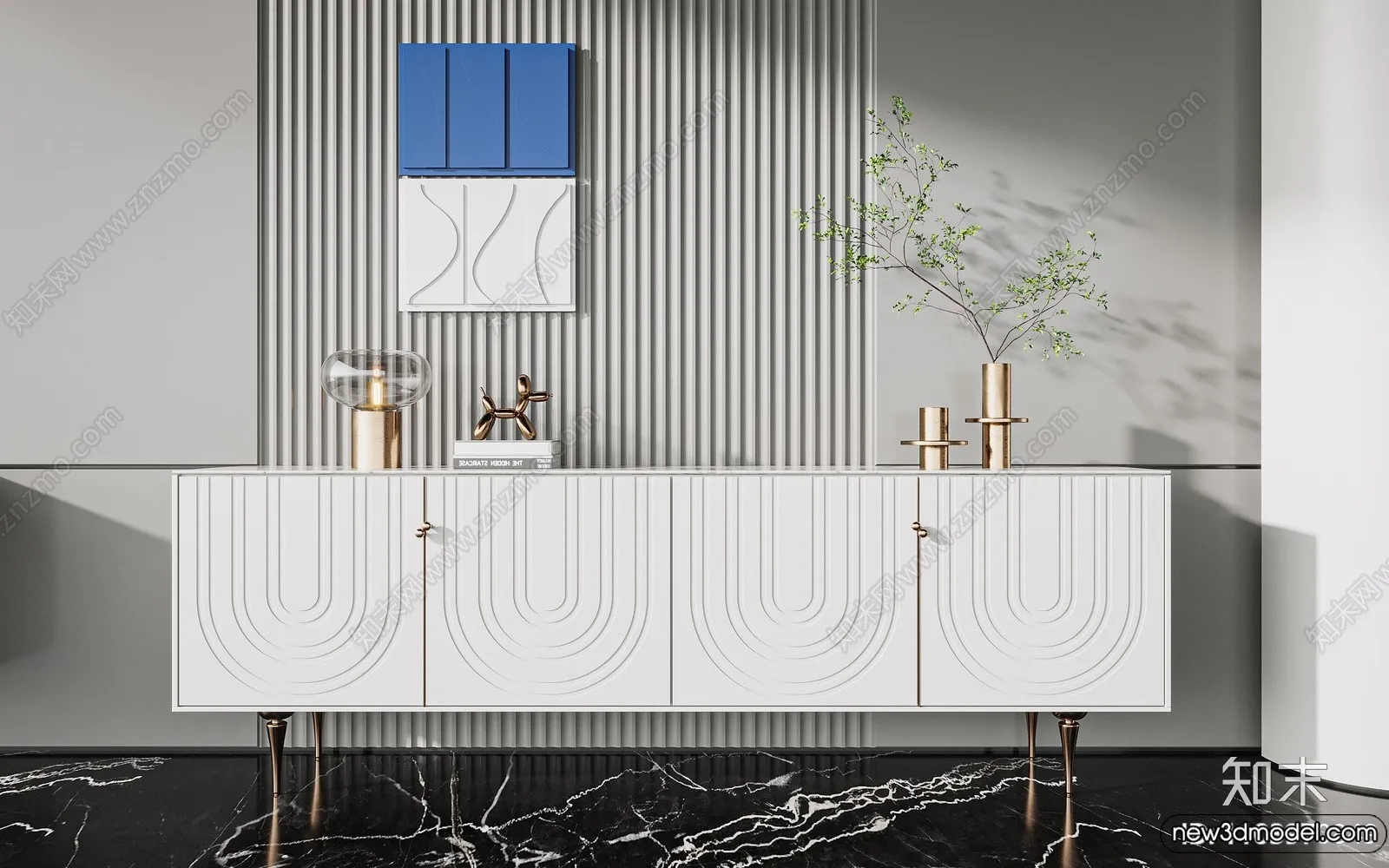 TV Cabinet 3D Models - 3D Furniture for Interior Design - 020