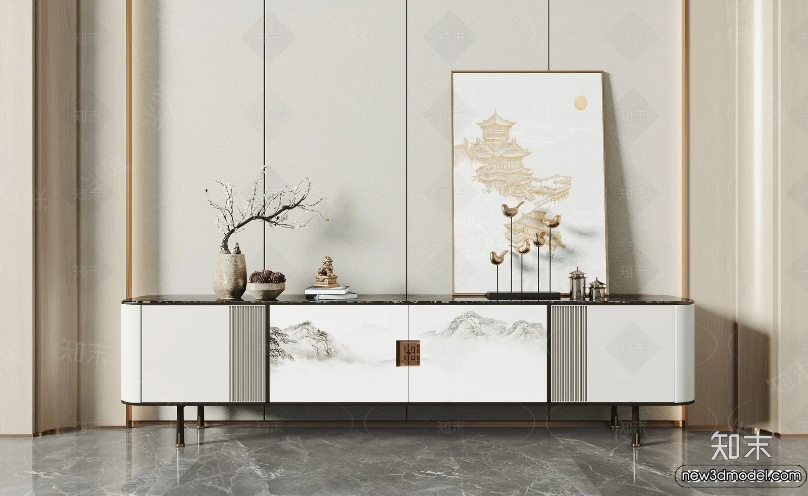 TV Cabinet 3D Models - 3D Furniture for Interior Design - 022