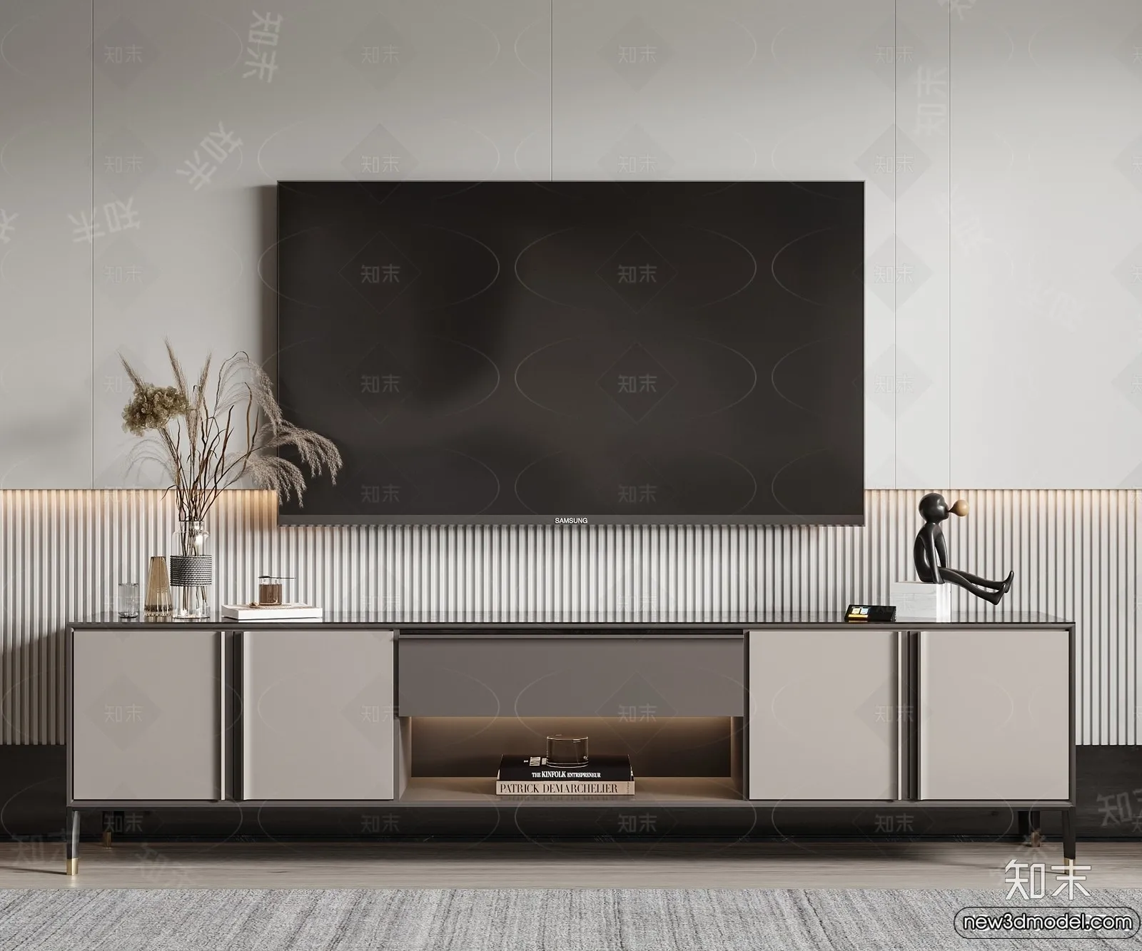 TV Cabinet 3D Models - 3D Furniture for Interior Design - 023