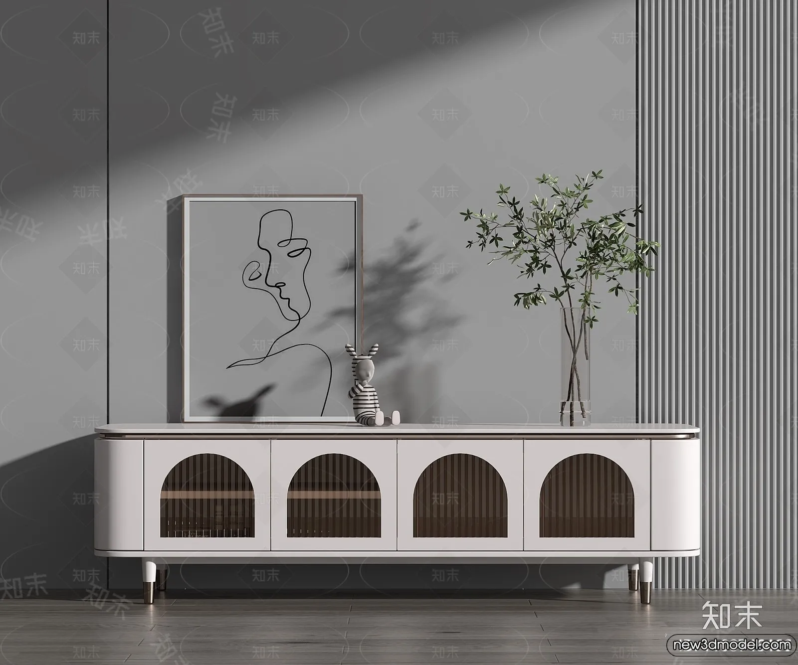 TV Cabinet 3D Models - 3D Furniture for Interior Design - 024