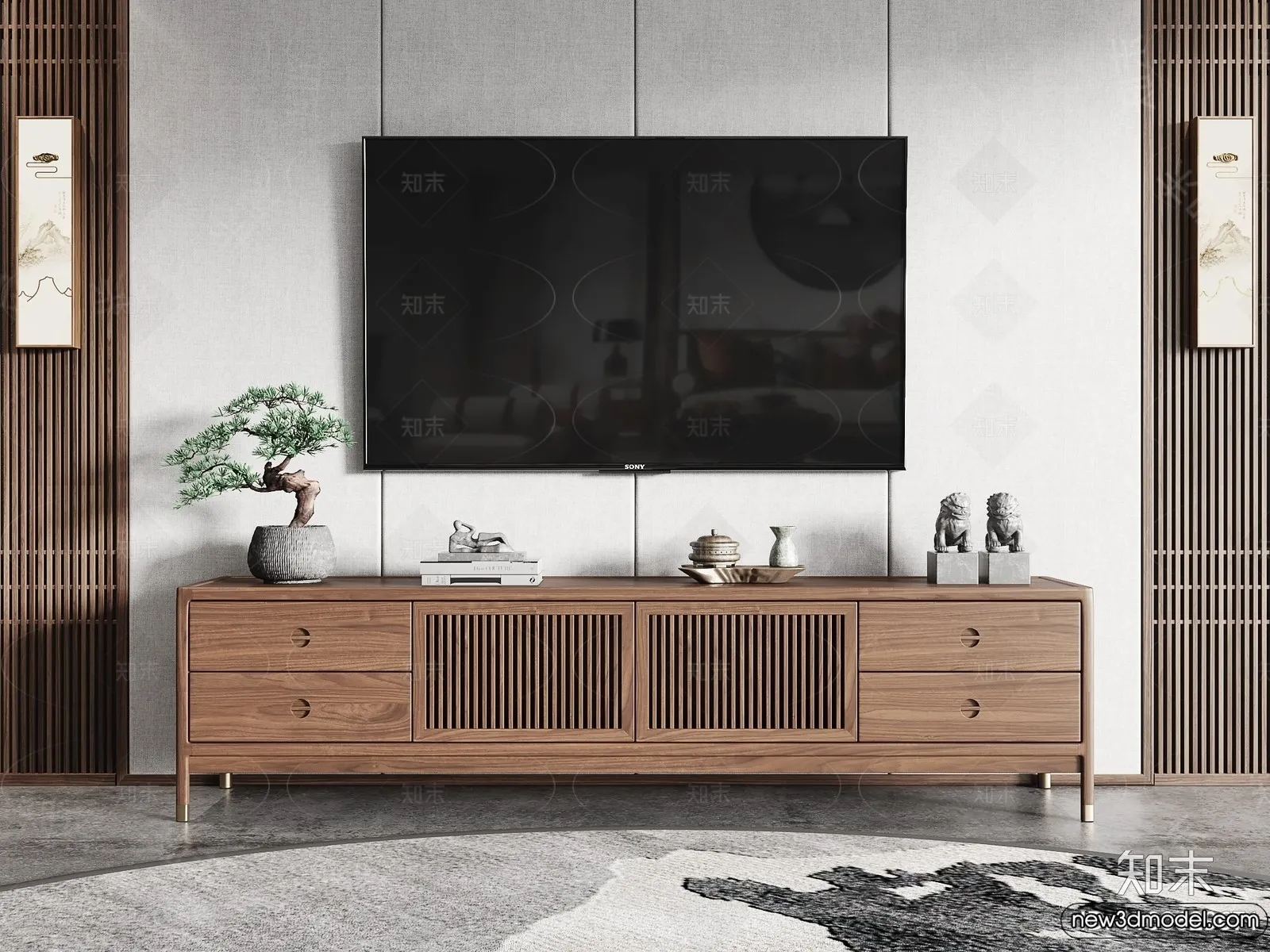 TV Cabinet 3D Models - 3D Furniture for Interior Design - 025