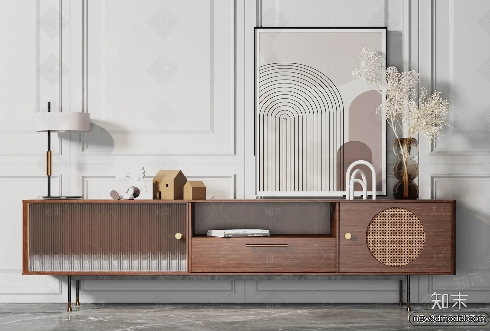 TV Cabinet 3D Models - 3D Furniture for Interior Design - 027