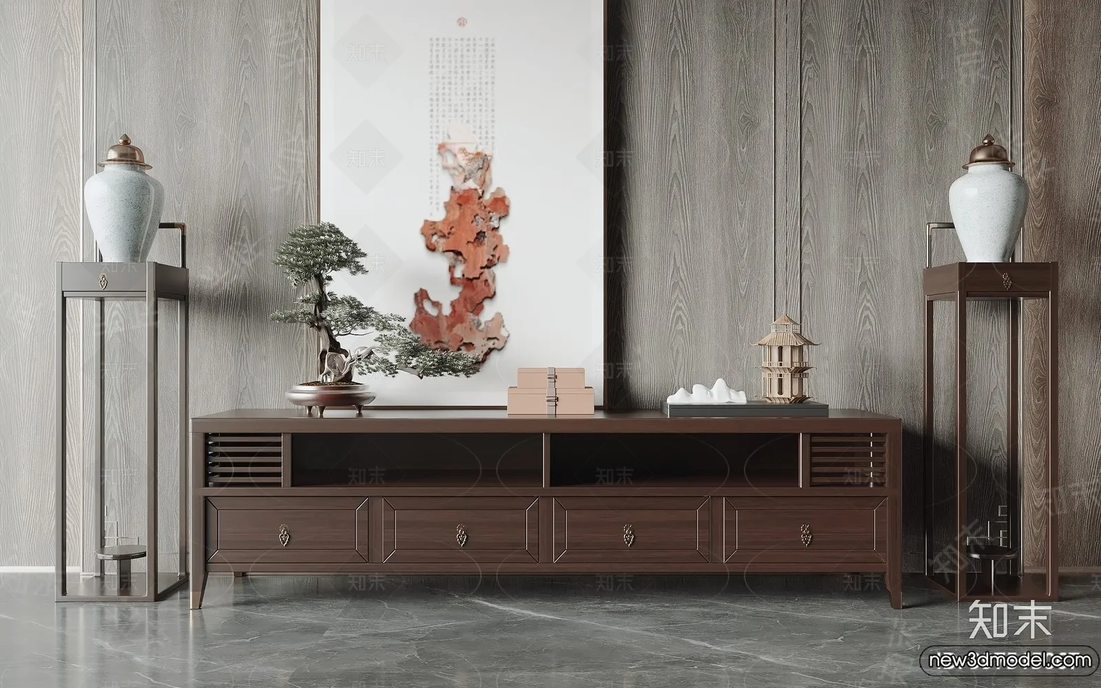 TV Cabinet 3D Models - 3D Furniture for Interior Design - 030