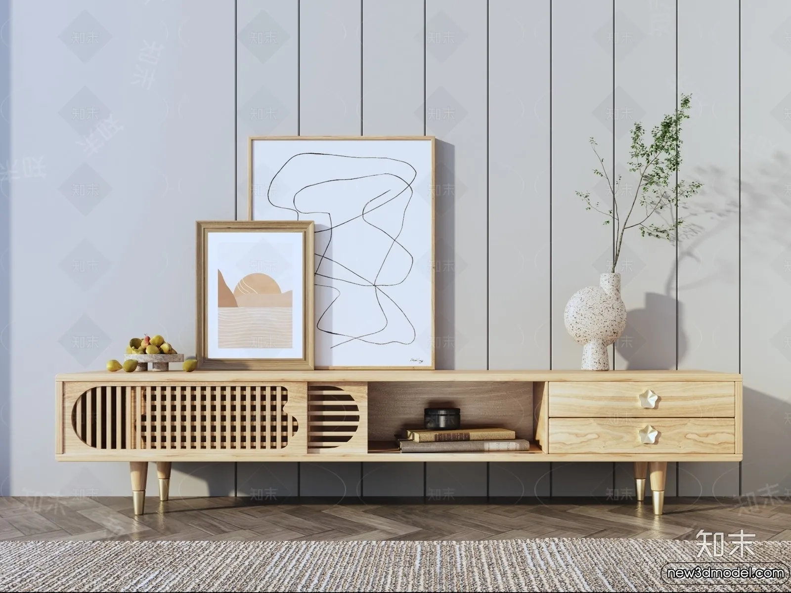 TV Cabinet 3D Models - 3D Furniture for Interior Design - 035