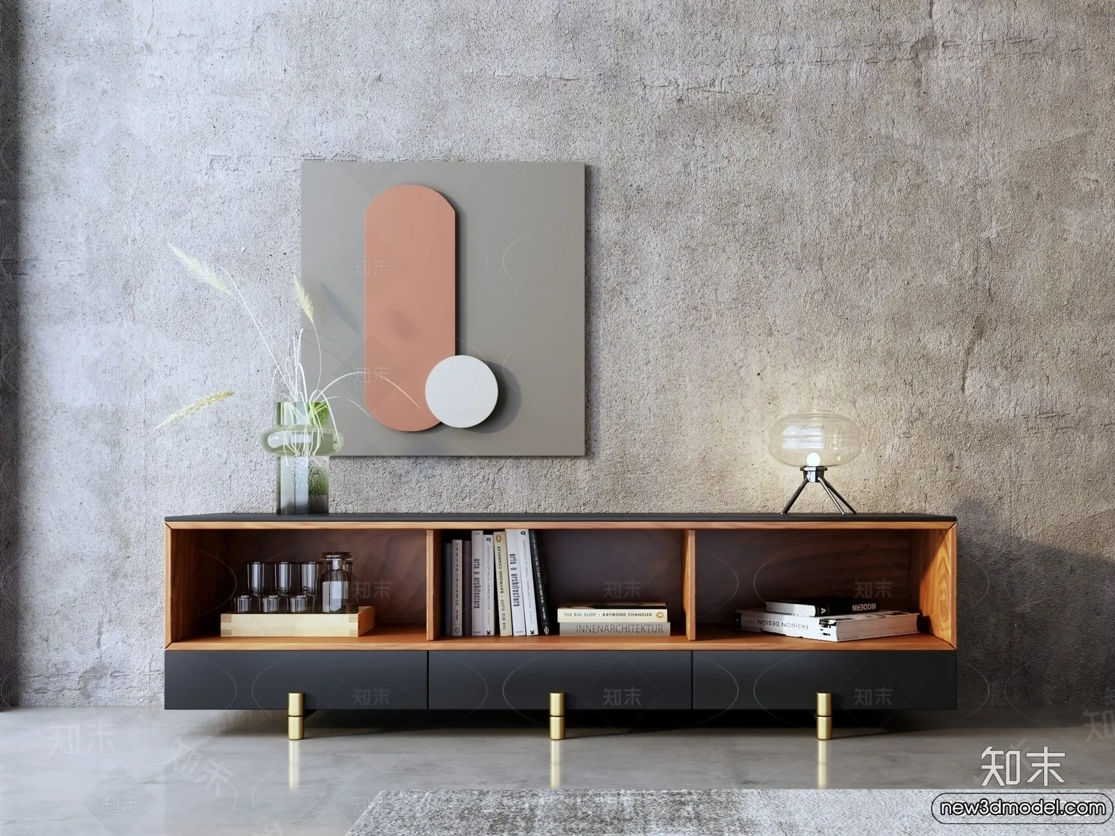 TV Cabinet 3D Models - 3D Furniture for Interior Design - 036