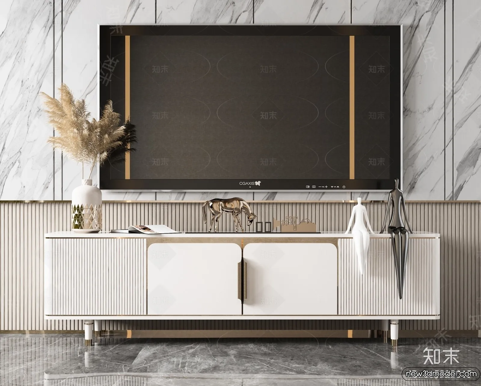 TV Cabinet 3D Models - 3D Furniture for Interior Design - 037