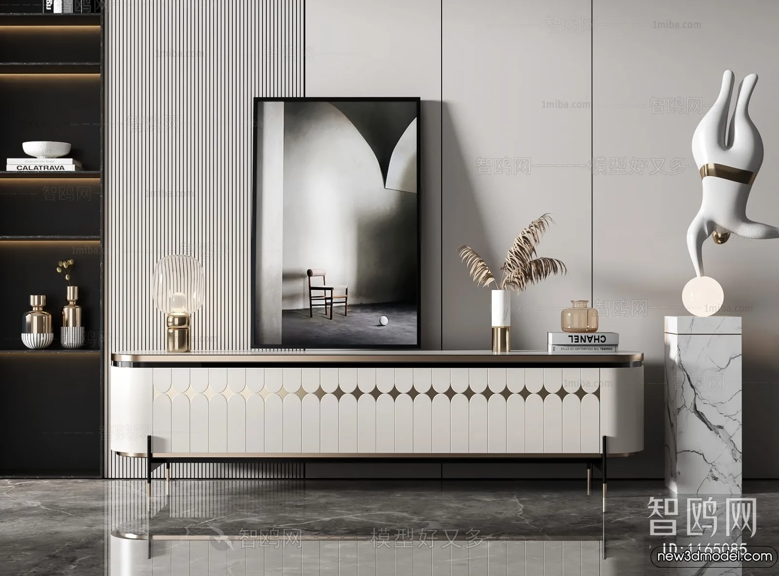 TV Cabinet 3D Models - 3D Furniture for Interior Design - 038