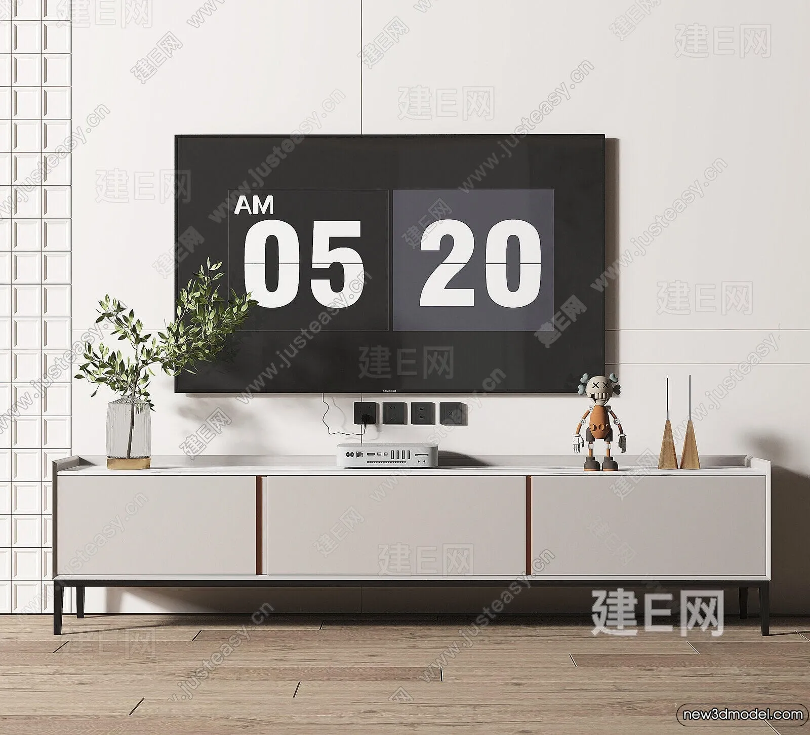 TV Cabinet 3D Models - 3D Furniture for Interior Design - 042