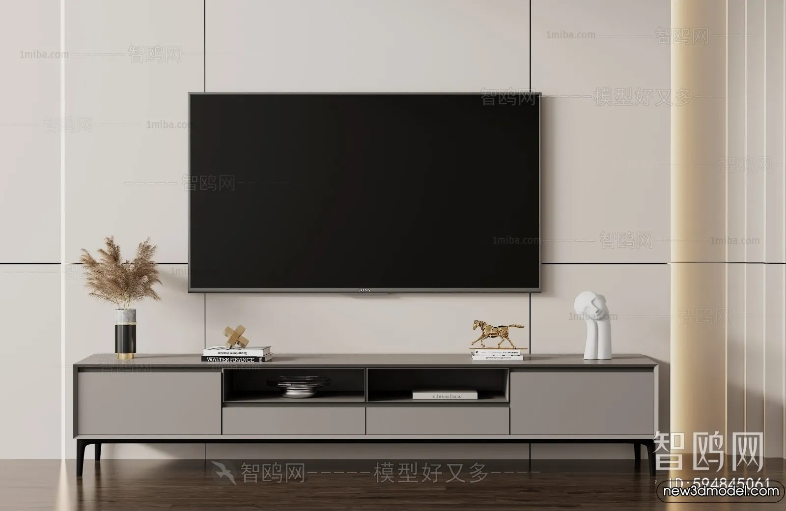 TV Cabinet 3D Models - 3D Furniture for Interior Design - 044