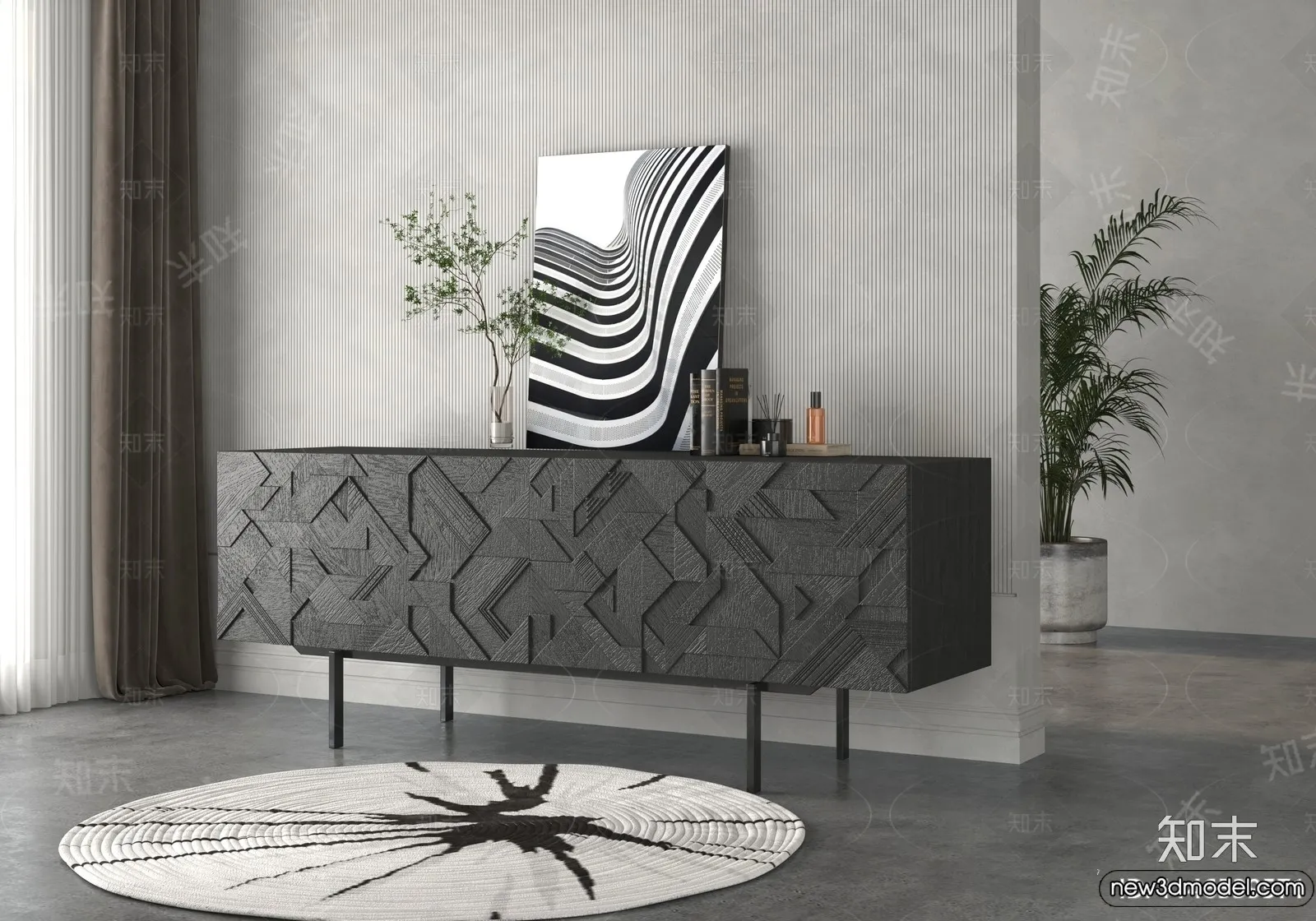 TV Cabinet 3D Models - 3D Furniture for Interior Design - 046