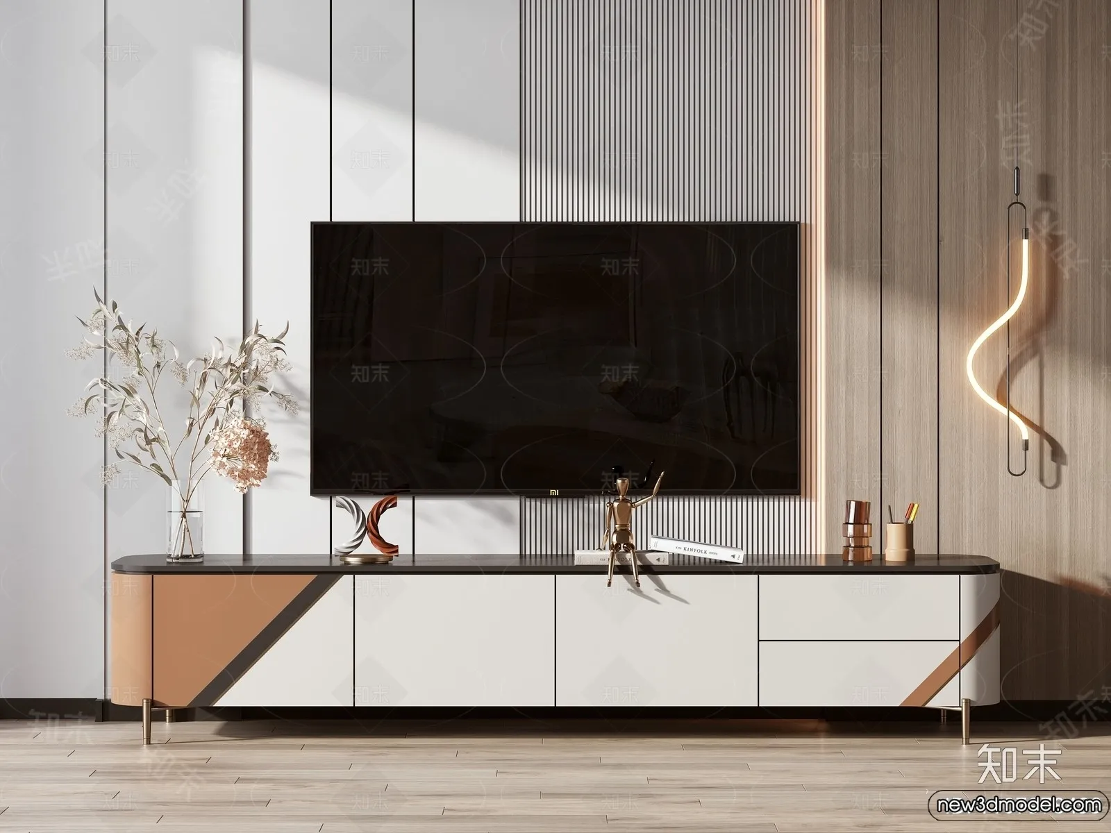 TV Cabinet 3D Models - 3D Furniture for Interior Design - 054