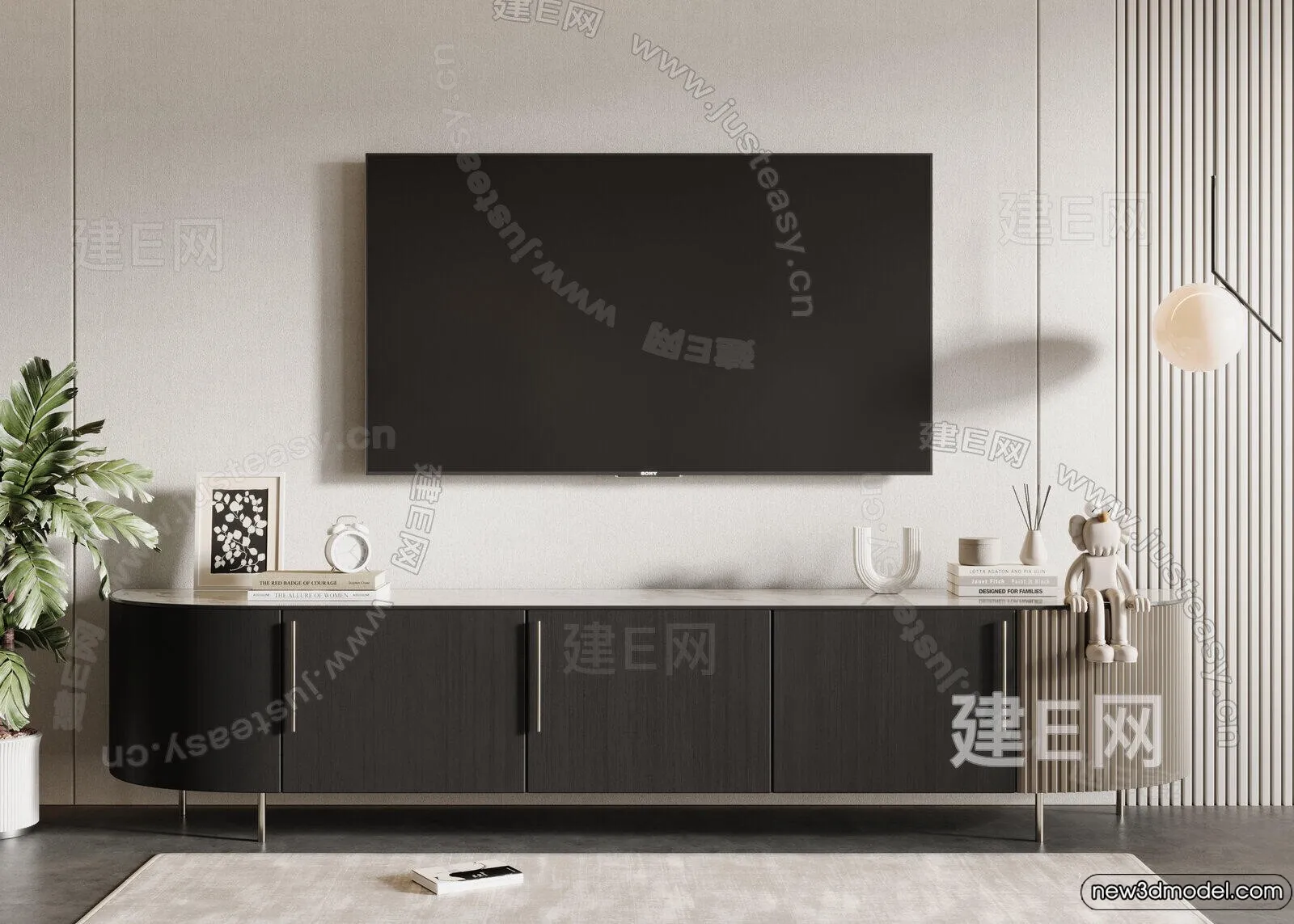 TV Cabinet 3D Models - 3D Furniture for Interior Design - 055
