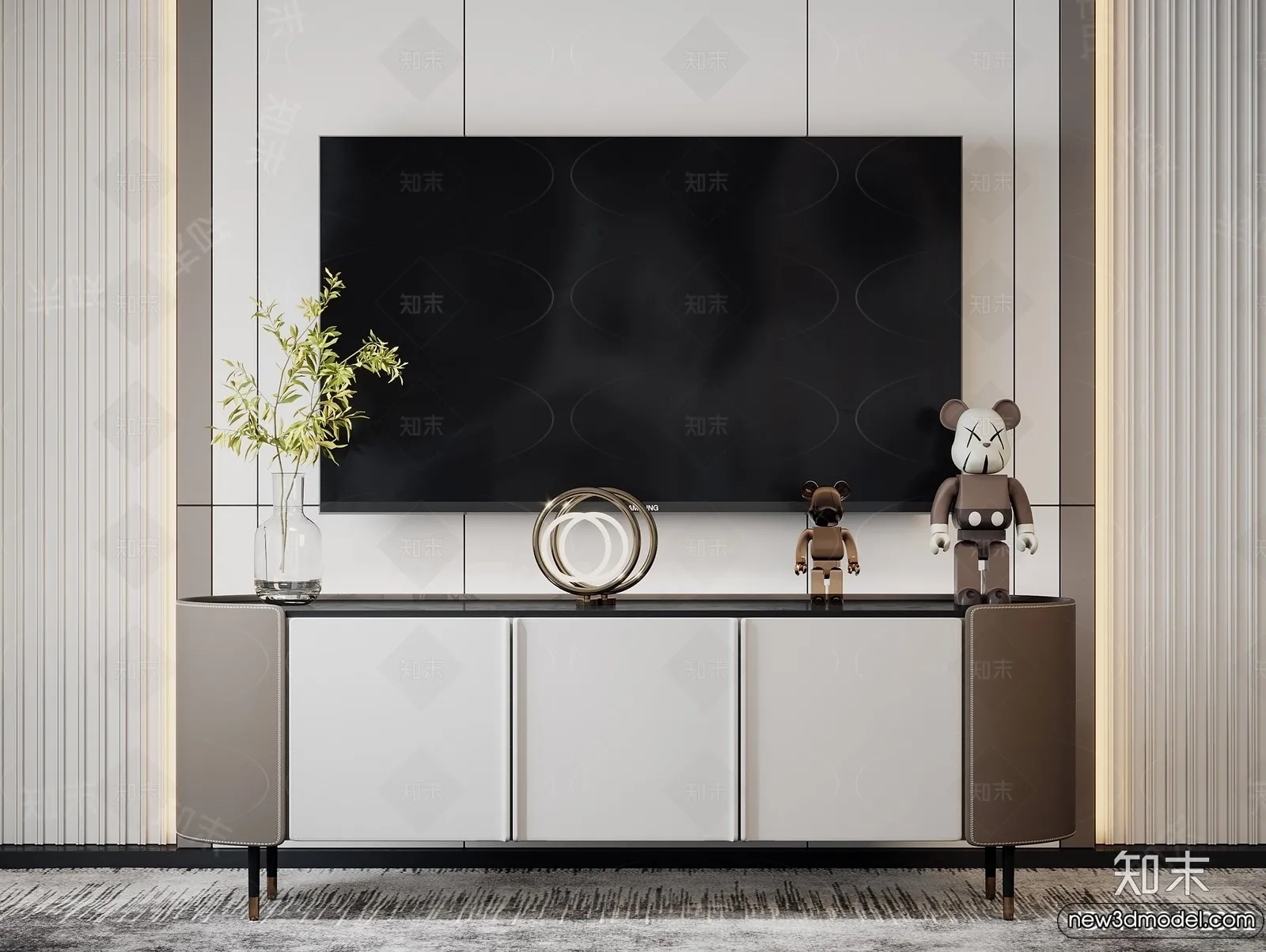 TV Cabinet 3D Models - 3D Furniture for Interior Design - 062