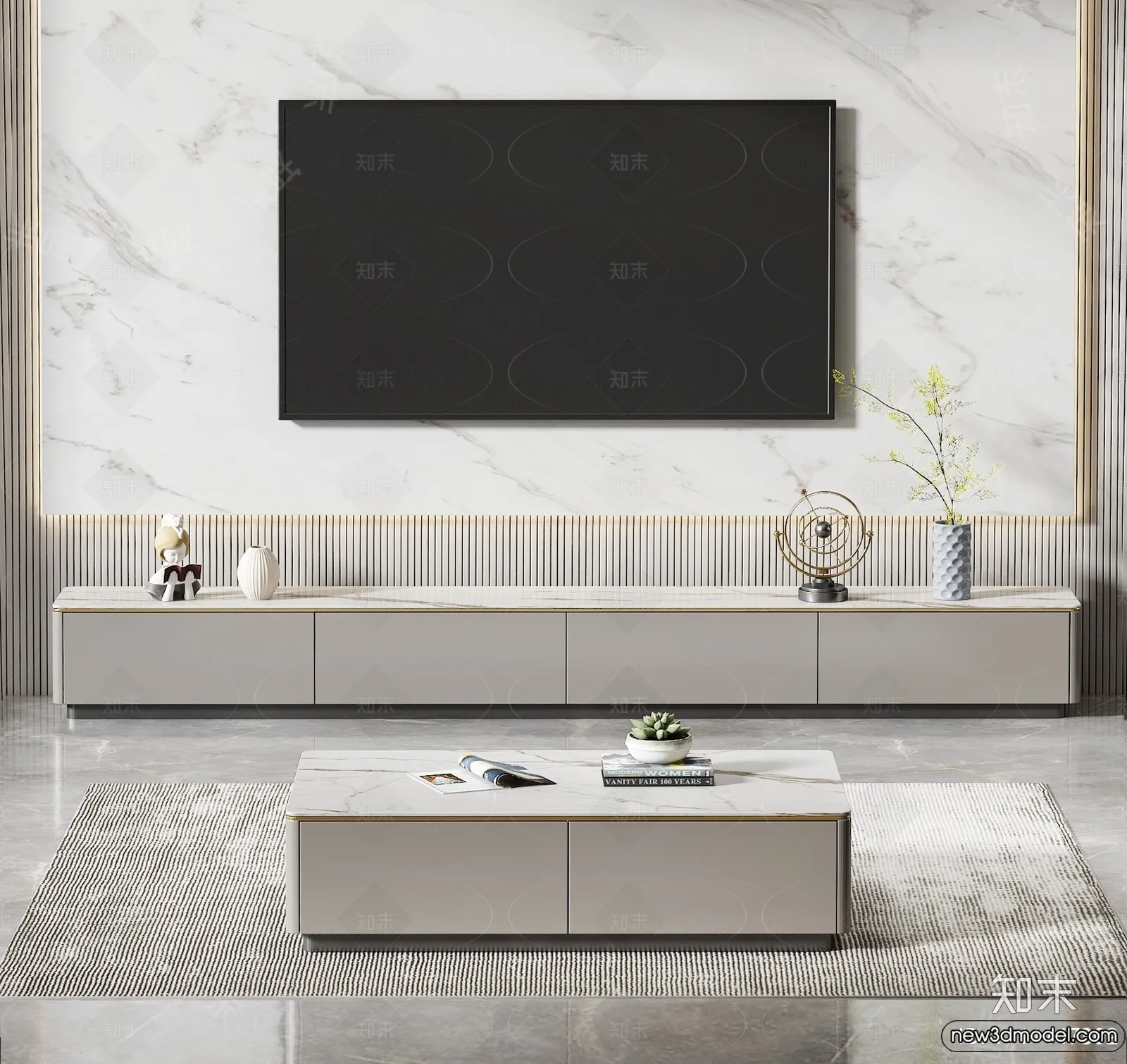 TV Cabinet 3D Models - 3D Furniture for Interior Design - 063