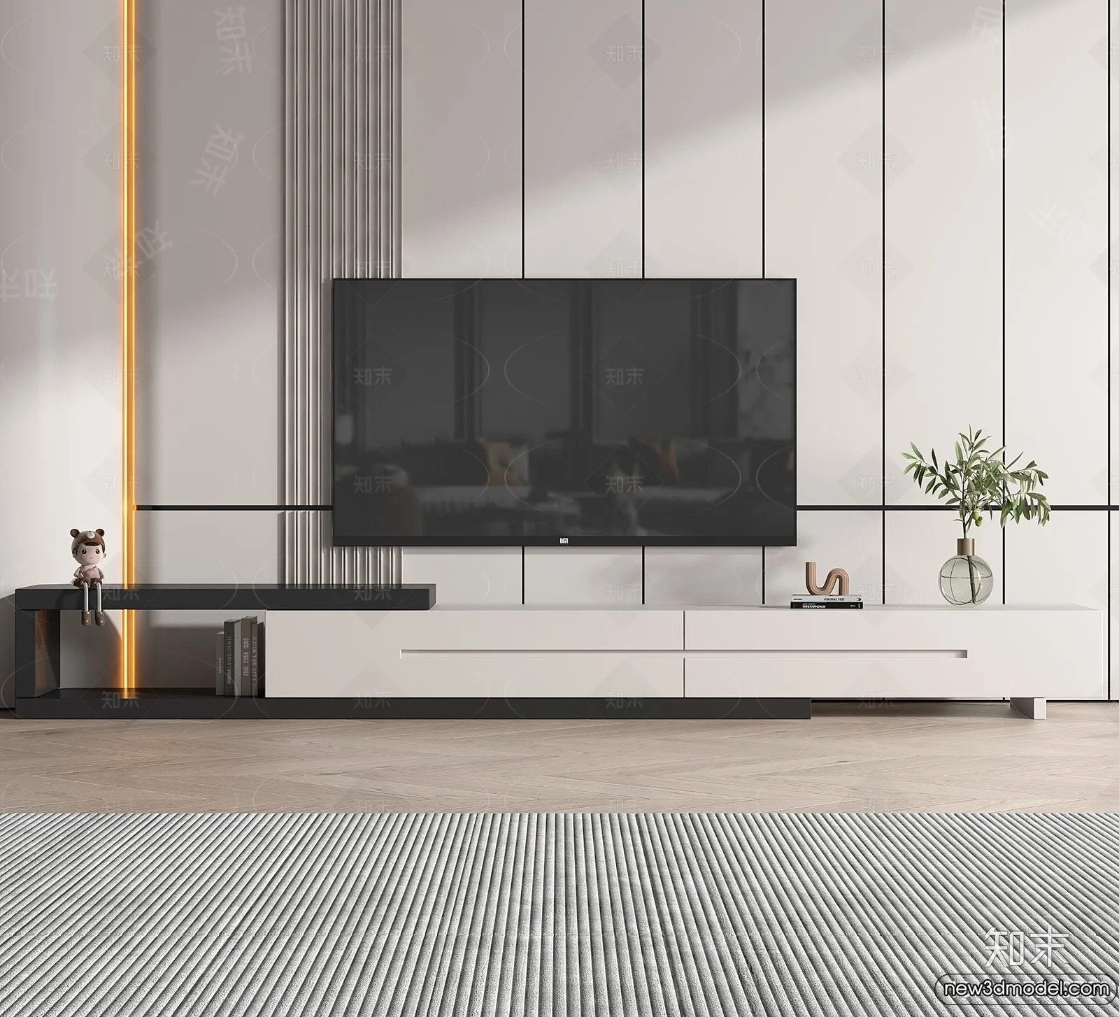 TV Cabinet 3D Models - 3D Furniture for Interior Design - 066