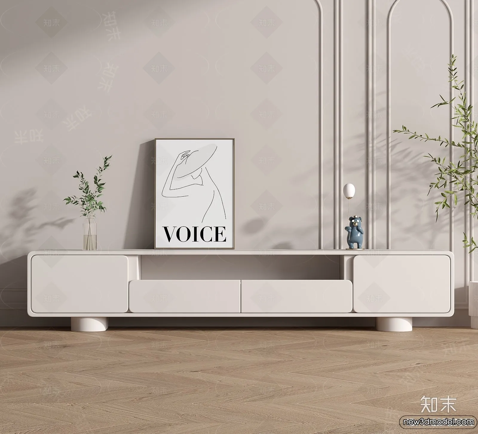 TV Cabinet 3D Models - 3D Furniture for Interior Design - 068