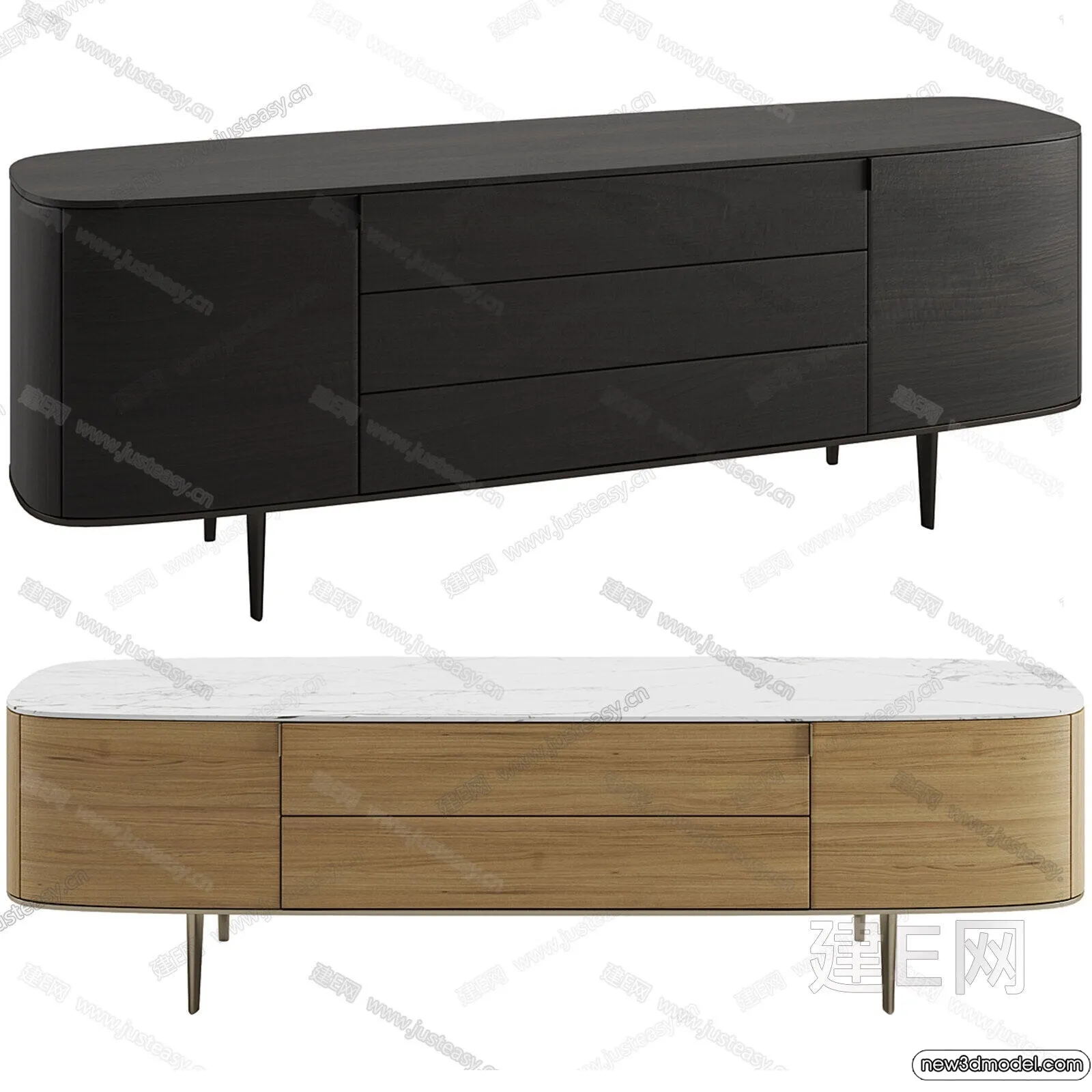 TV Cabinet 3D Models - 3D Furniture for Interior Design - 072