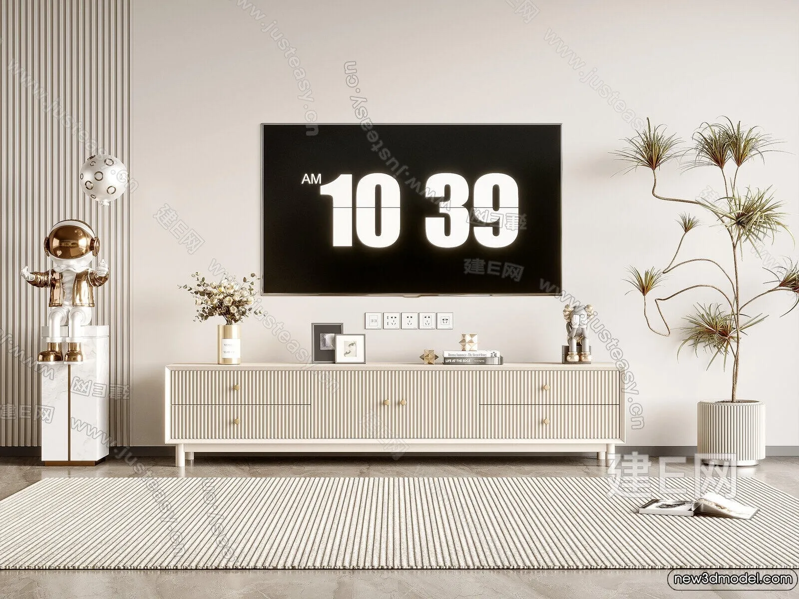 TV Cabinet 3D Models - 3D Furniture for Interior Design - 075