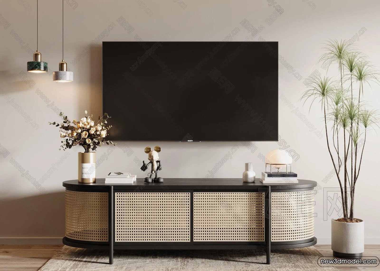 TV Cabinet 3D Models - 3D Furniture for Interior Design - 085