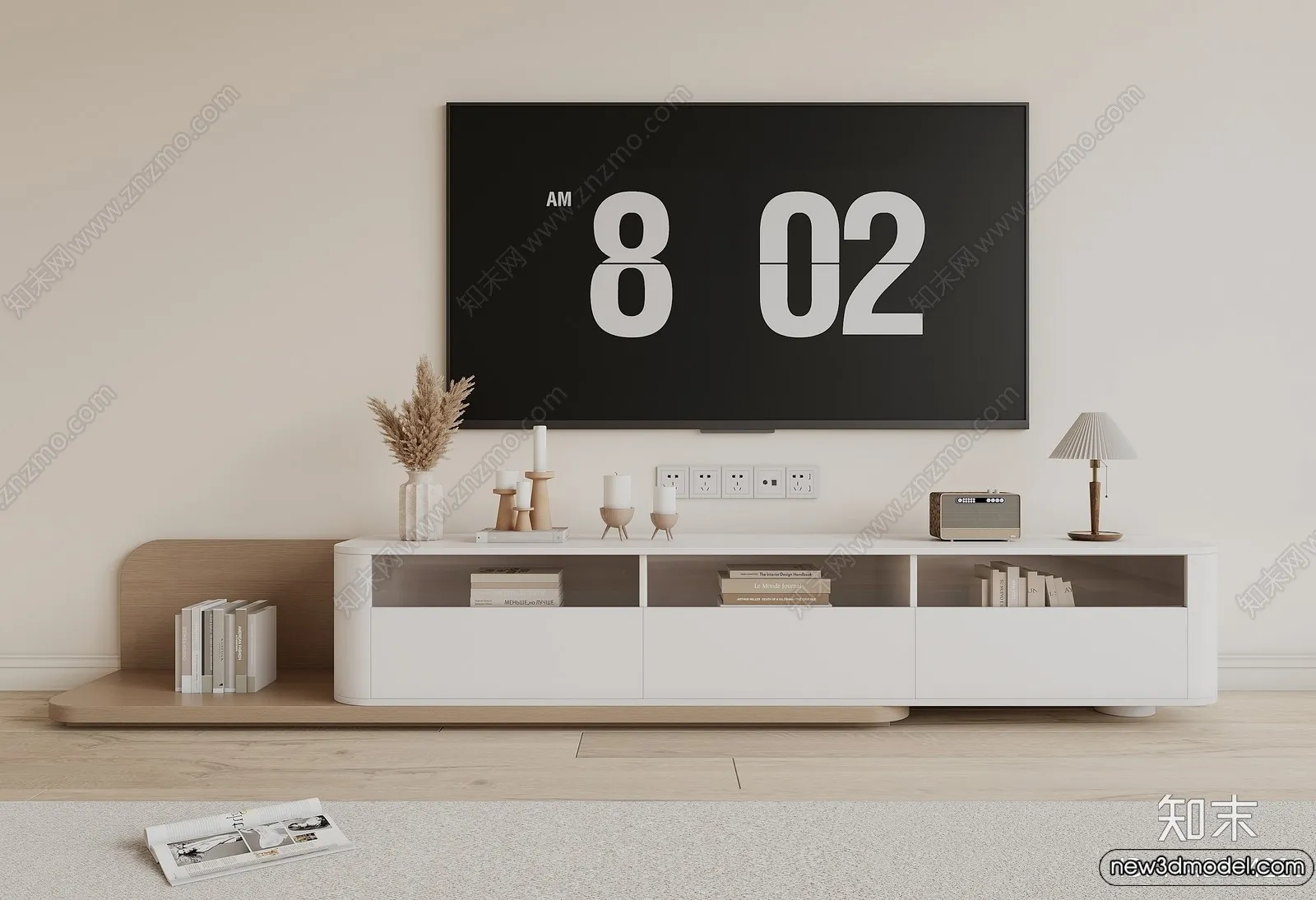 TV Cabinet 3D Models - 3D Furniture for Interior Design - 086