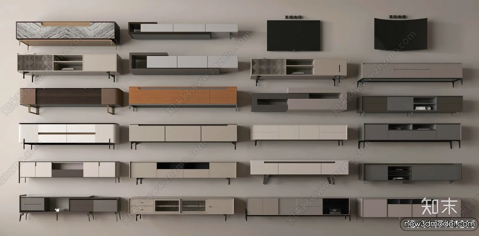 TV Cabinet 3D Models - 3D Furniture for Interior Design - 087