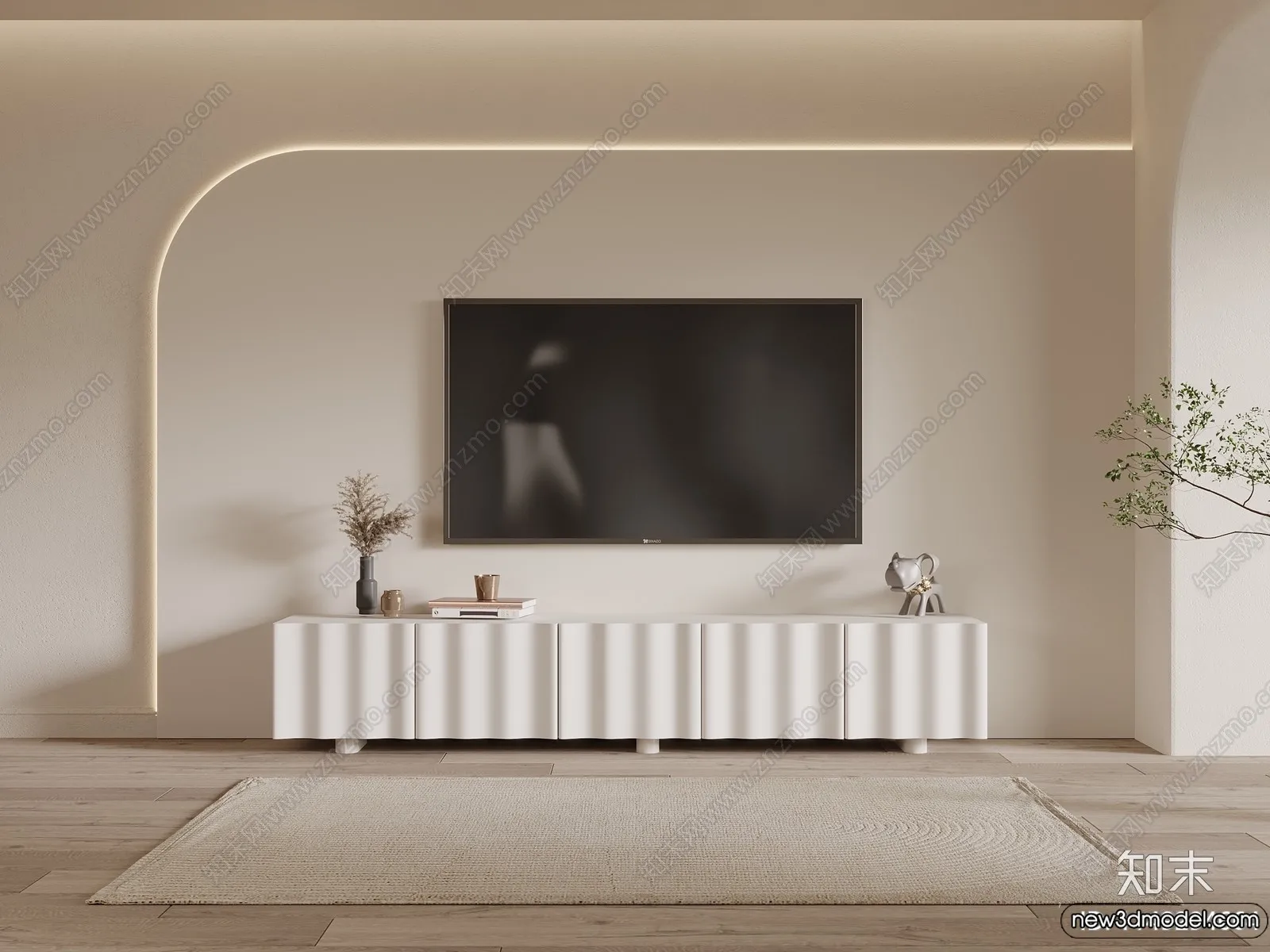 TV Cabinet 3D Models - 3D Furniture for Interior Design - 088