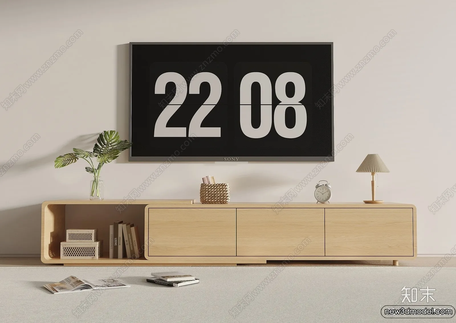 TV Cabinet 3D Models - 3D Furniture for Interior Design - 090