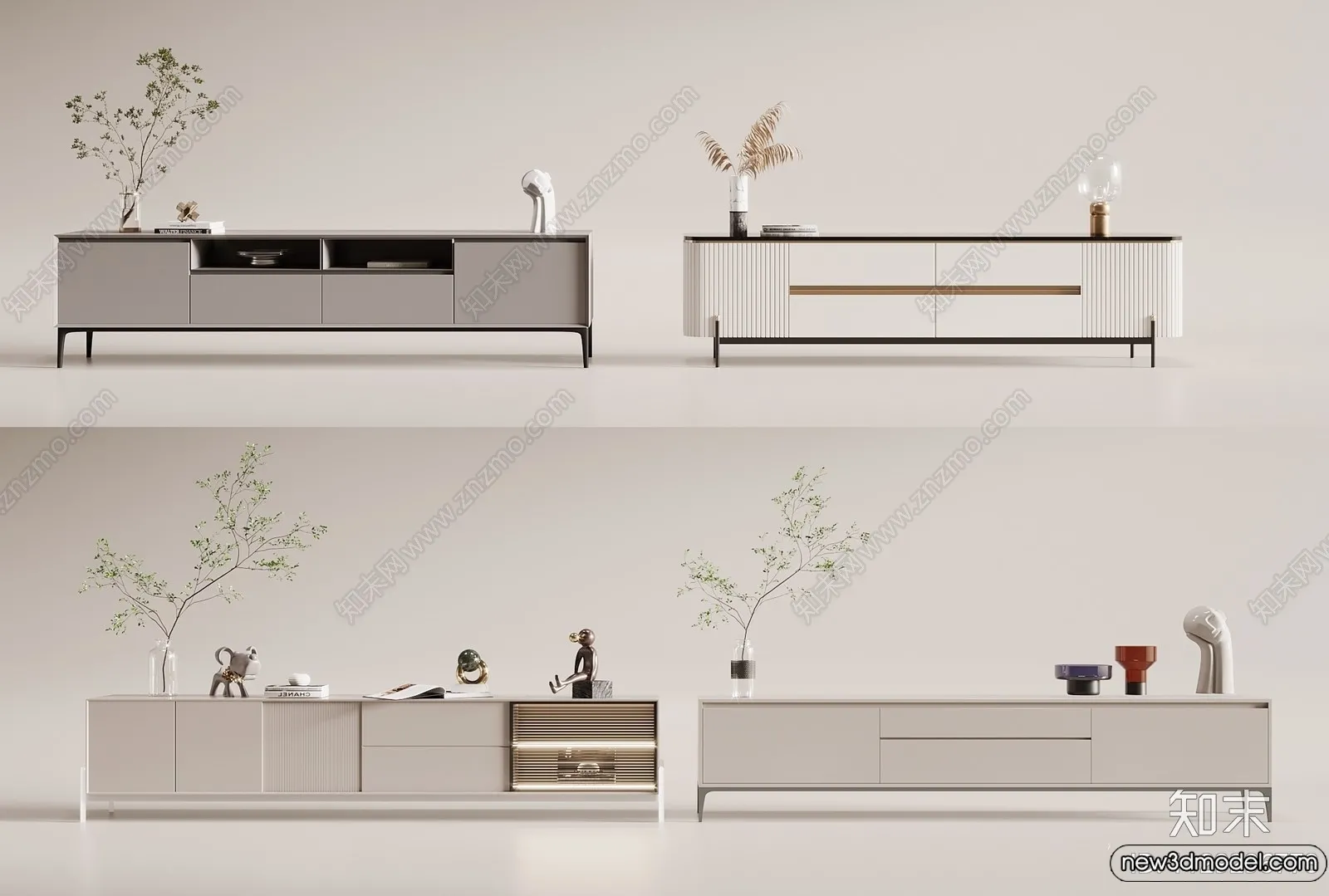 TV Cabinet 3D Models - 3D Furniture for Interior Design - 092