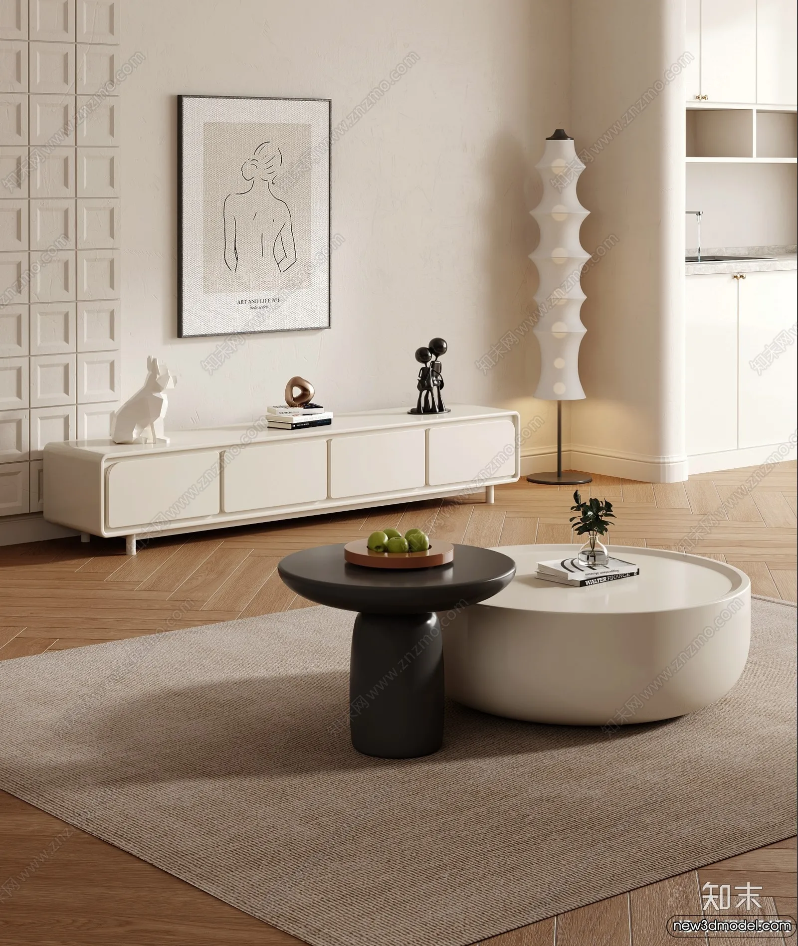 TV Cabinet 3D Models - 3D Furniture for Interior Design - 093