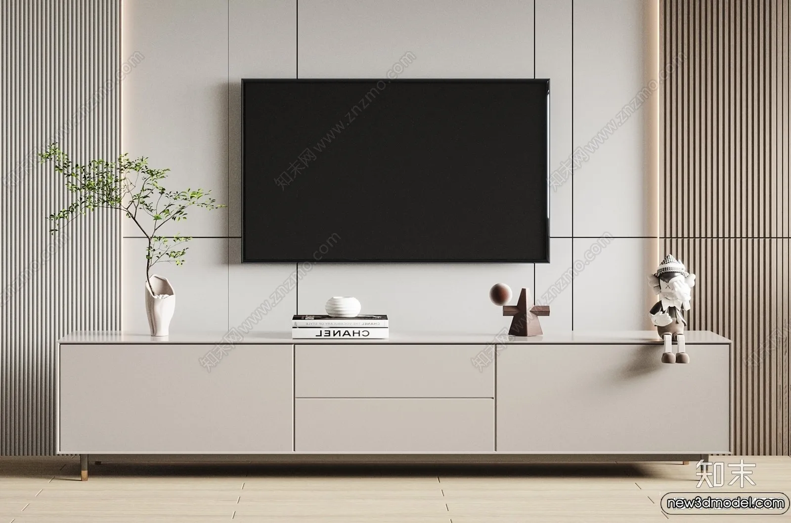 TV Cabinet 3D Models - 3D Furniture for Interior Design - 096
