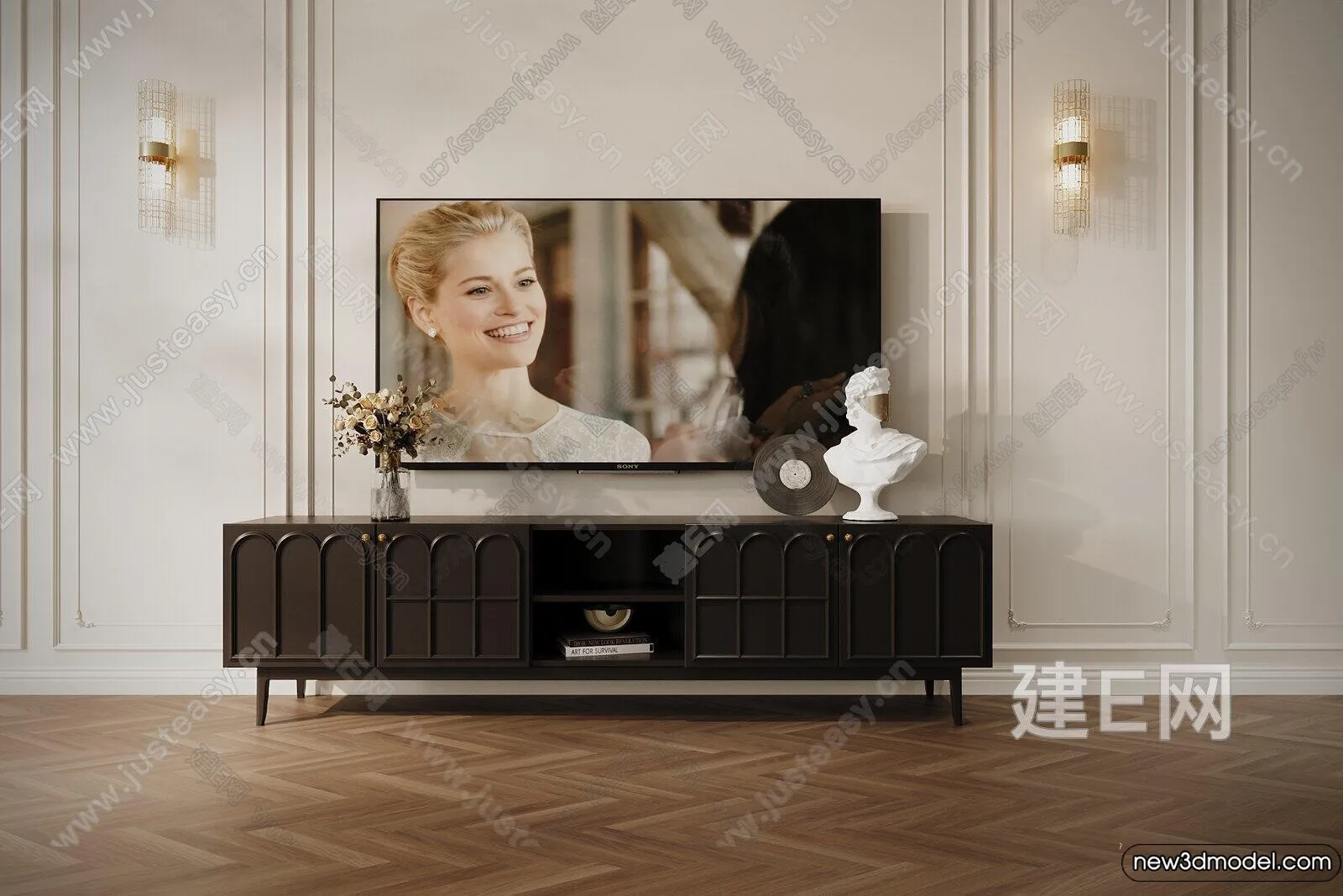 TV Cabinet 3D Models - 3D Furniture for Interior Design - 108