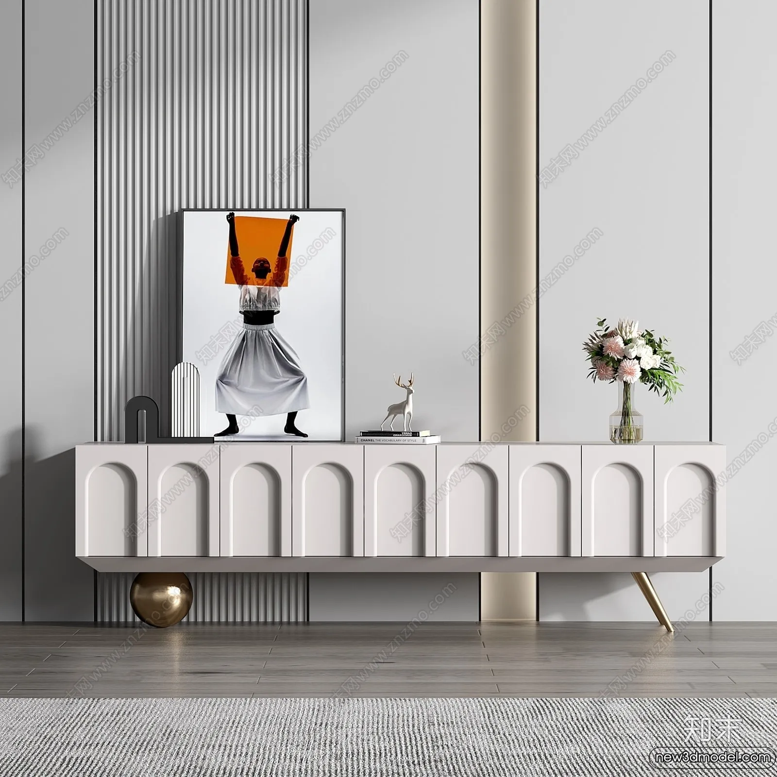 TV Cabinet 3D Models - 3D Furniture for Interior Design - 120