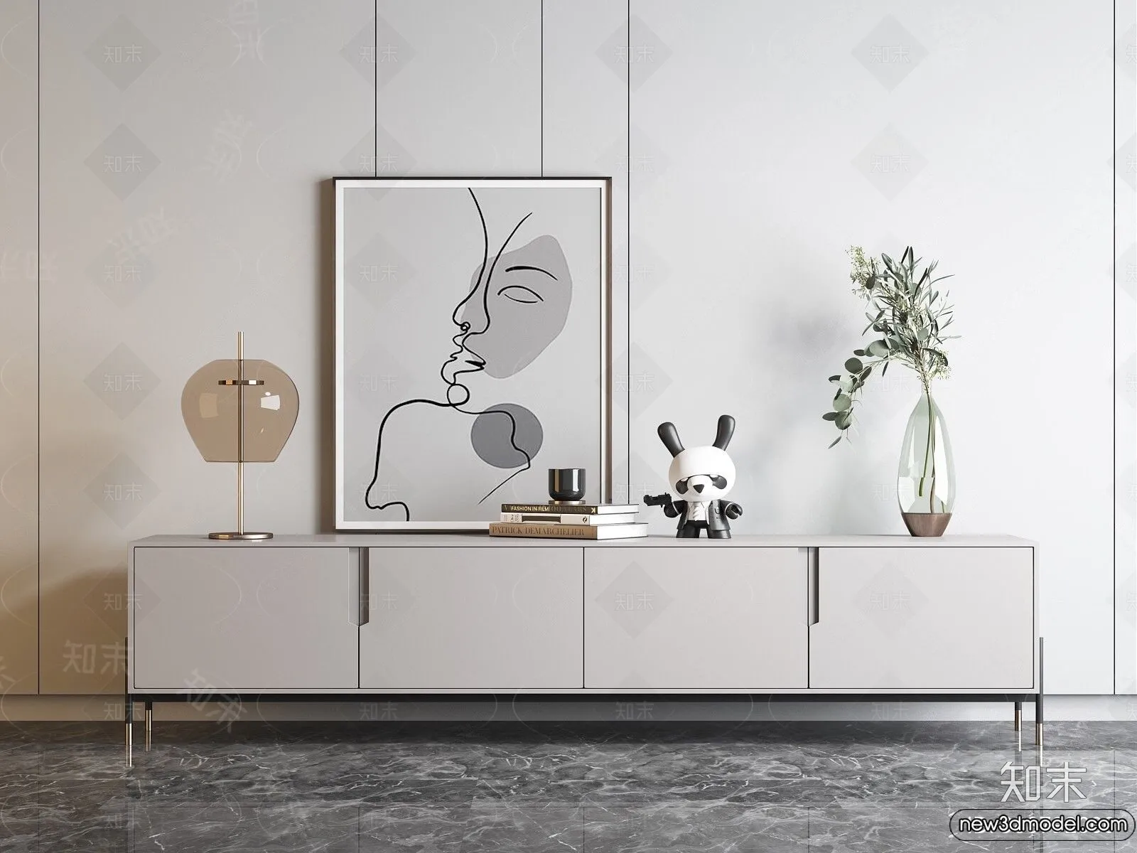 TV Cabinet 3D Models - 3D Furniture for Interior Design - 124