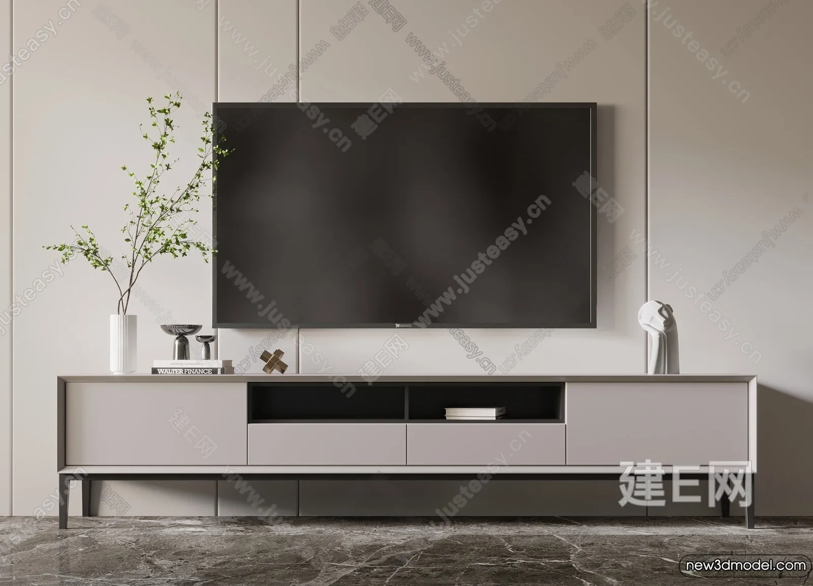 TV Cabinet 3D Models - 3D Furniture for Interior Design - 125