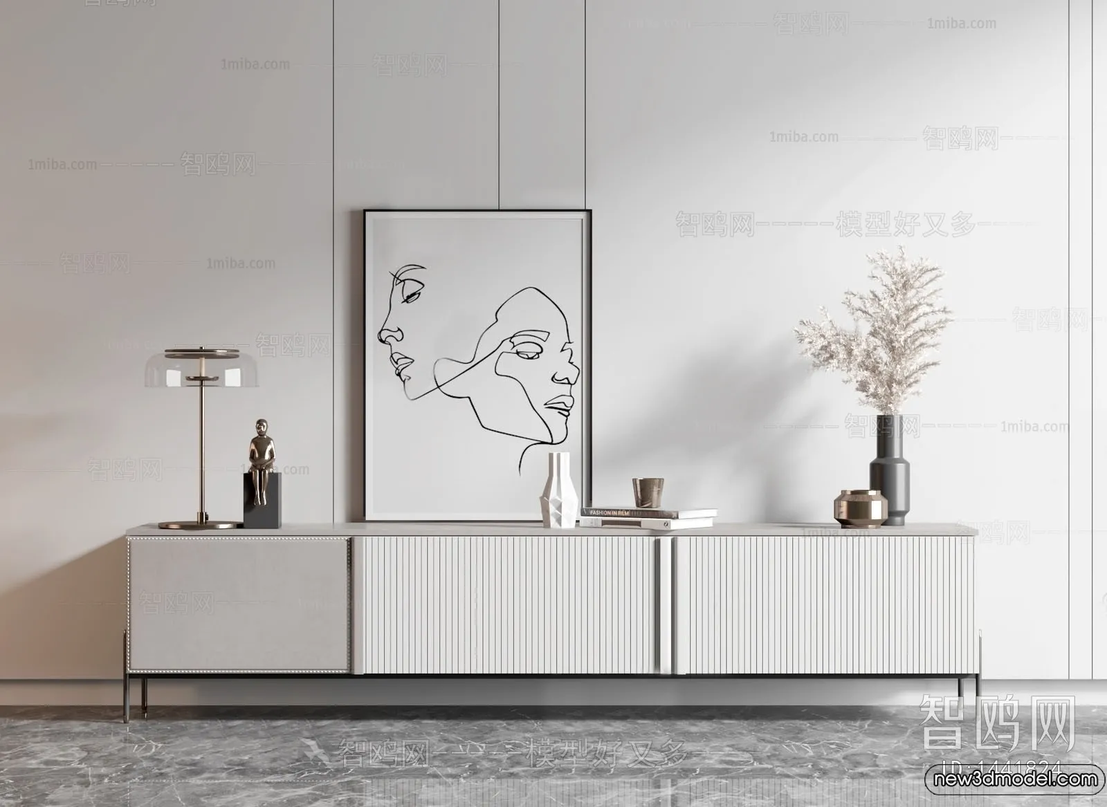 TV Cabinet 3D Models - 3D Furniture for Interior Design - 129