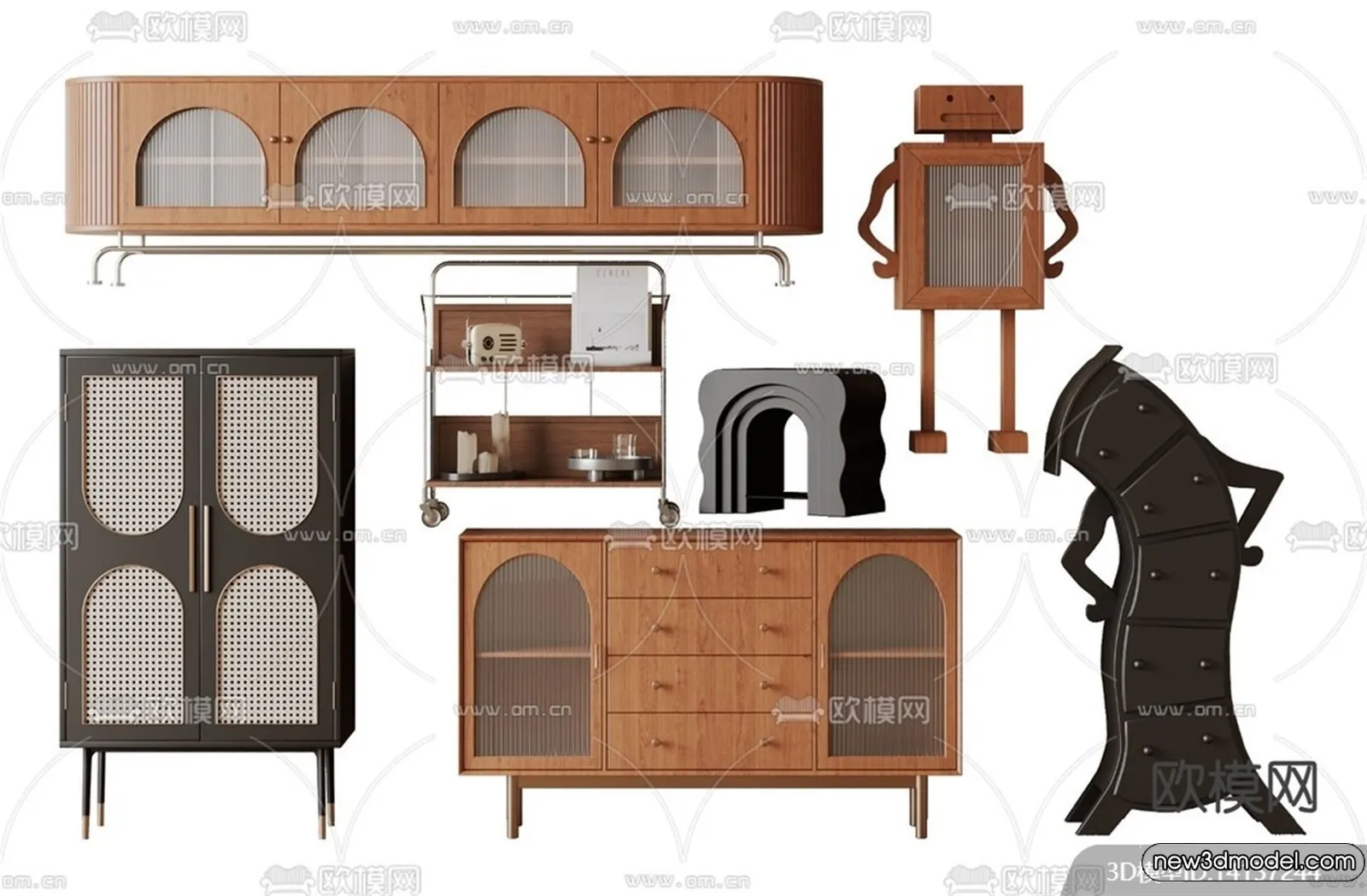 TV Cabinet 3D Models - 3D Furniture for Interior Design - 130