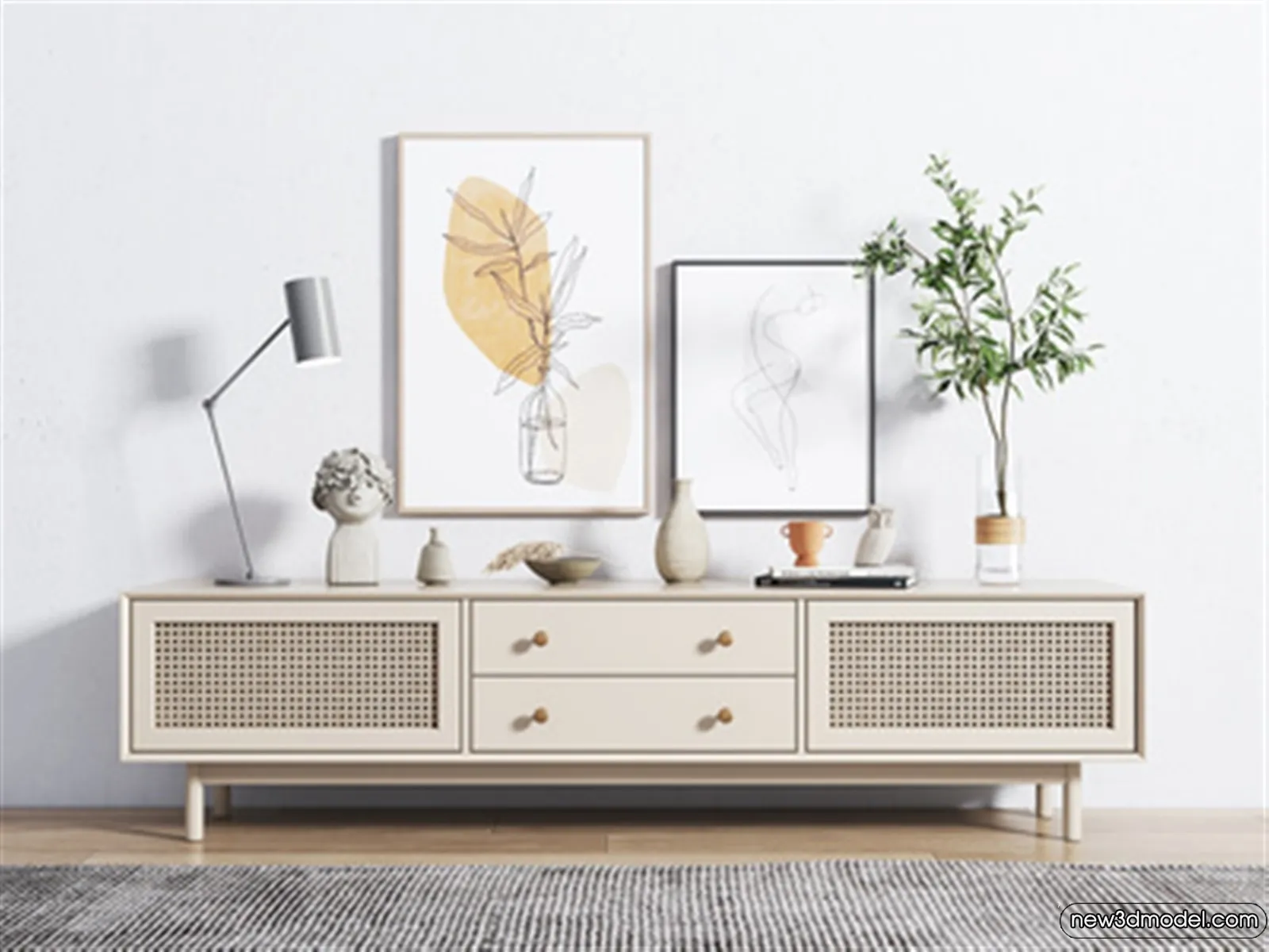 TV Cabinet 3D Models - 3D Furniture for Interior Design - 136