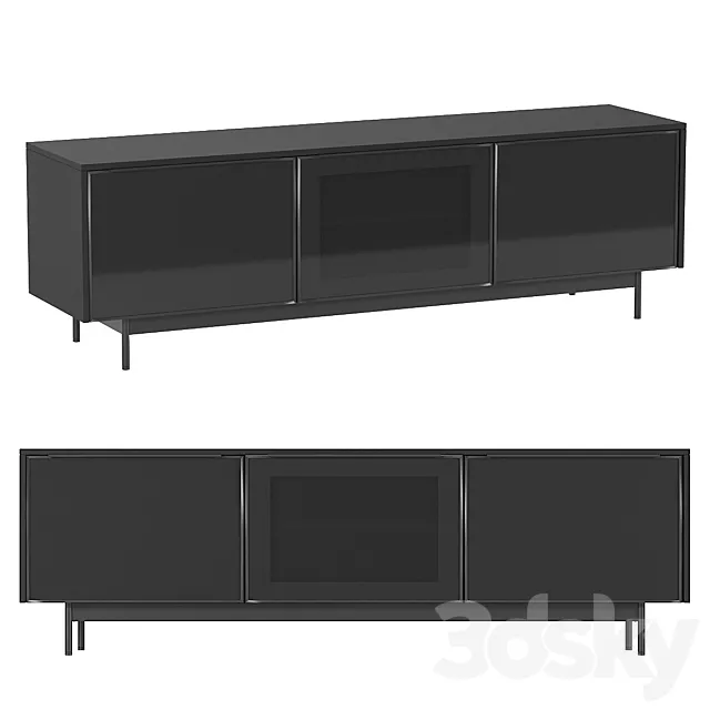 TV cabinet with doors RANNÄS IKEA 3D Model